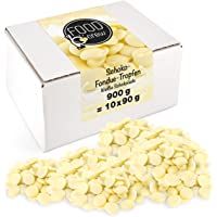FOOD crew Chocolate Blanco Pepitas de Chocolate para Hornear - 900g Chocolate Belga Fundir - Chocolate Fondant para…
